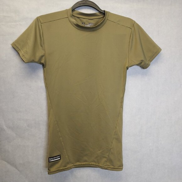 UNDER ARMOUR Heat Gear Shirts Men's S Loose Gray Long Sleeve Green Compression T - Picture 10 of 16
